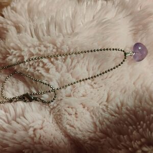 Elegant Purple Heart Pendant Necklace